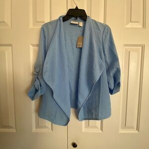 Chico's Sky Blue Open Front Cardigan